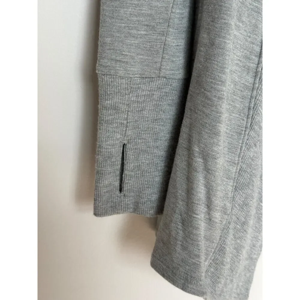 Lilly Pulitzer Women's XS Cardigan Grey Waterfall Draped Open Front Cozy Luxury